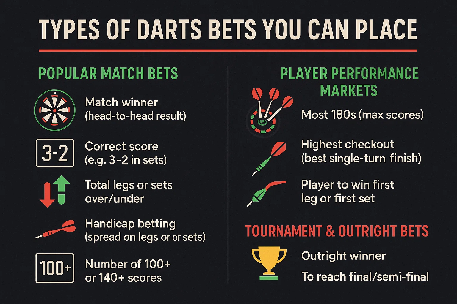Types of Darts Bets You Can Place